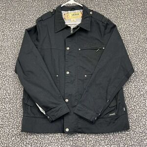 Grenade Jacket Men Large Black Full Zip Long Sleeve Pocket‎ Outdoor Work L
